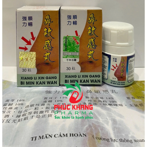 CHUẨN LOẠI 1 TỊ MẨN CẢM HOÀN - CƯỜNG LỰC THÔNG XOAN - XIANG LI XIN GANG BI MIN KAN WAN. HỖ TRỢ GIẢM VIÊN XOANG,