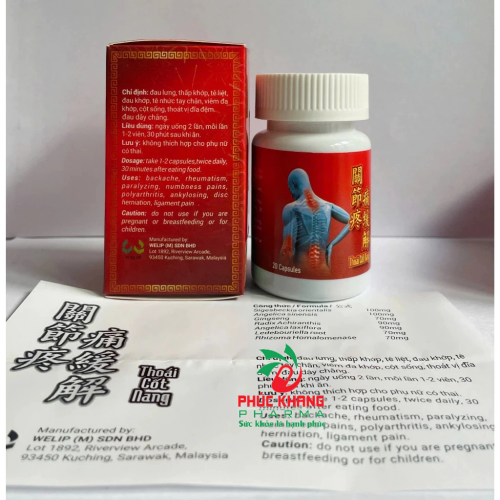 VIÊN UỐNG XƯƠNG KHỚP THOÁI CỐT NANG CHAI CAO. GIÚP GIẢM GAI CỘT SỐNG, GOUT, THOÁI HÓA KHỚP,...LỌ 20 VIÊN. HÀNG CHÍNH HÃNG LOẠI 1