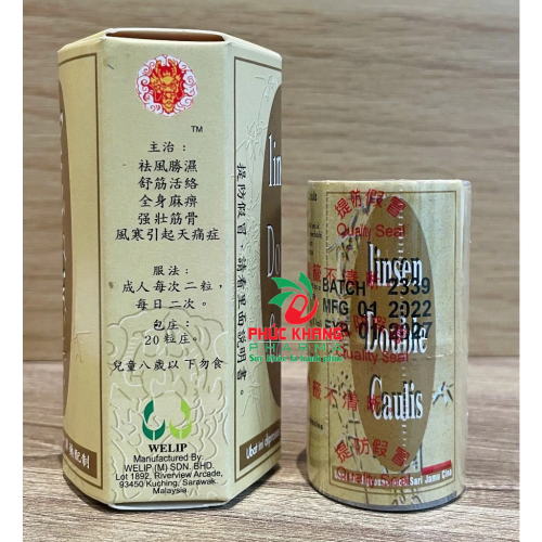 VIÊN XƯƠNG KHỚP LINH TIÊN SONG ĐẰNG TỐ. LINSEN DOUBLE CAULIS. GIÚP GIẢM VIÊM KHỚP DẠNG THẤP, THOÁI HÓA CỘT SỐNG, GOUT,... HỘP 20 VIÊN. HÀNG CHÍNH HÃNG LOẠI 1 CHECK ĐƯỢC MÃ. QR
