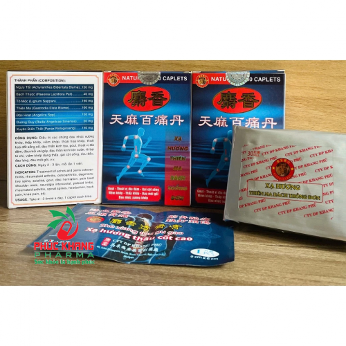 CHUẨN LOẠI 1. XẠ HƯƠNG THIÊN MA BÁCH THỐNG ĐƠN. HỘP VI 30 VIÊN, TẶNG CAO DÁN. GIÚP GIẢM ĐAU XƯƠNG KHỚP