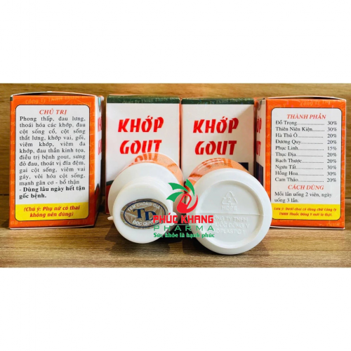 CHUẨN LOẠI 1. KHỚP GOUT ĐẠI AN, LỌ 40 VIÊN, HỘP BÓNG CHIẾU GIẤY HDSD IN MÀU RÕ NÉT. GIÚP GIẢM ĐAU XƯƠNG KHỚP