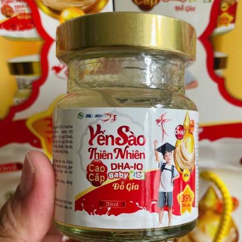 YẾN SÀO THIÊN NHIÊN DHA-IQ BABYKIDS ĐỖ GIA CAO CẤP 35% YẾN SÀO. LỐC 6 LỌ x 70ML.. GIÚP BÉ TĂNG CÂN, PHÁT TRIỂN CHIỀU CAO, TĂNG CƯỜNG TRÍ NÃO,...
