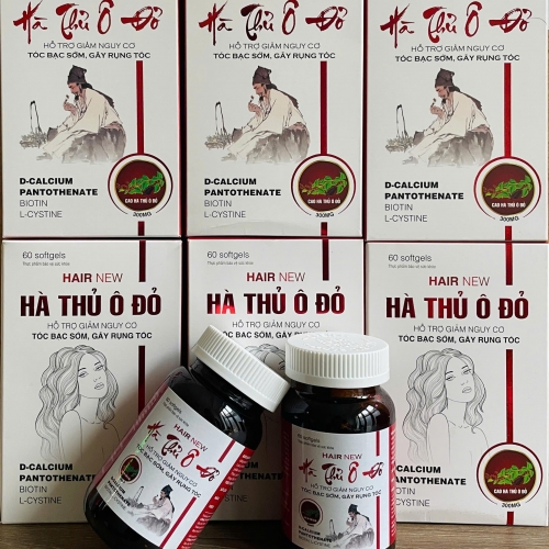VIÊN UỐNG HAIR NEW HÀ THỦ Ô ĐỎ. HỘP LỌ 60 VIÊN. GIÚP TÓC CHẮC CHẮC KHỎE, NGĂN NGỪA GÃY RỤNG