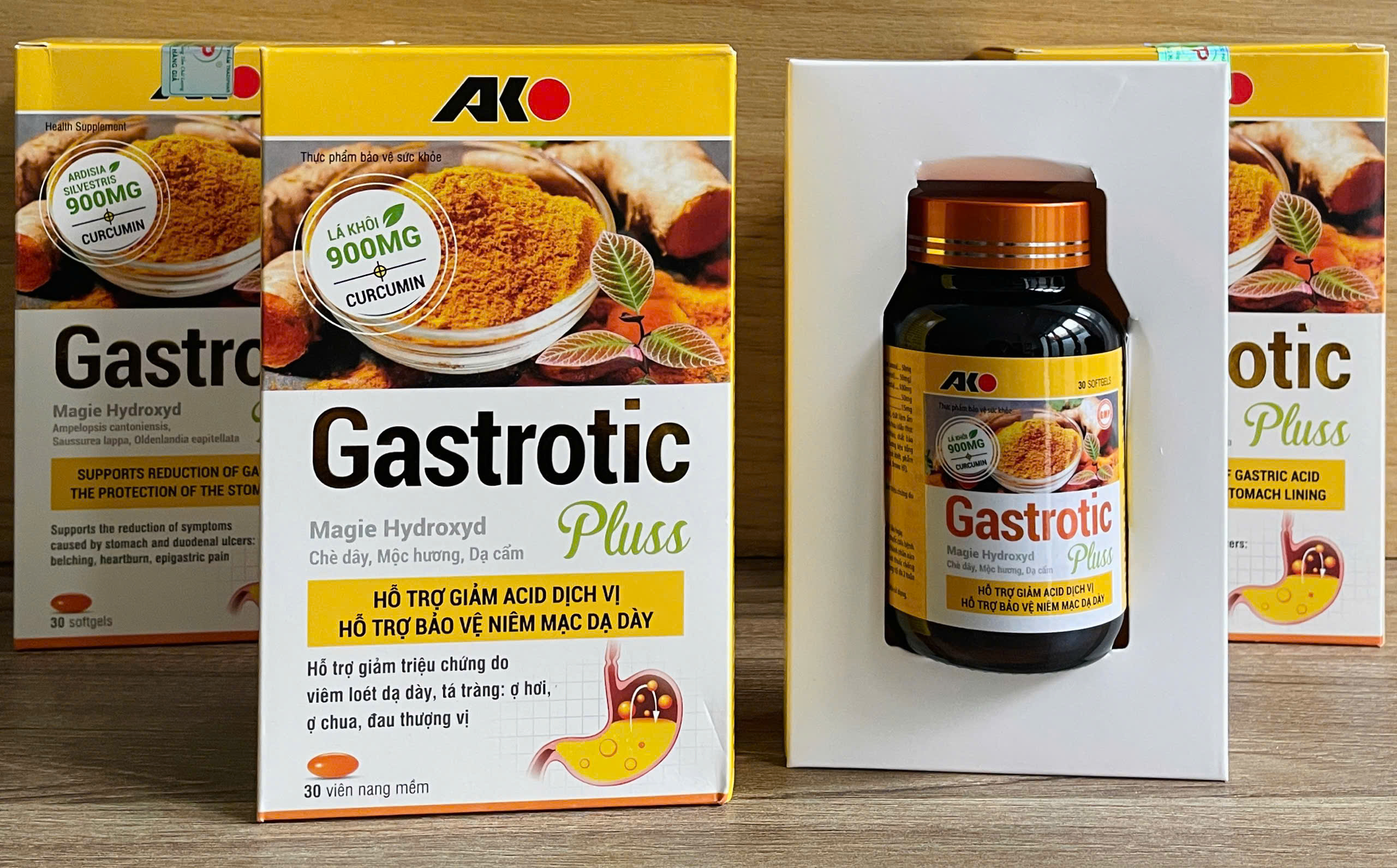 DẠ DÀY GASTROTIC PLUSS, HỘP 30 VIÊN. GIÚP BẢO VỆ NIÊM MẠC DẠ DÀY, LOÉT DẠ DÀY, Ợ HƠI, Ợ CHUA,...