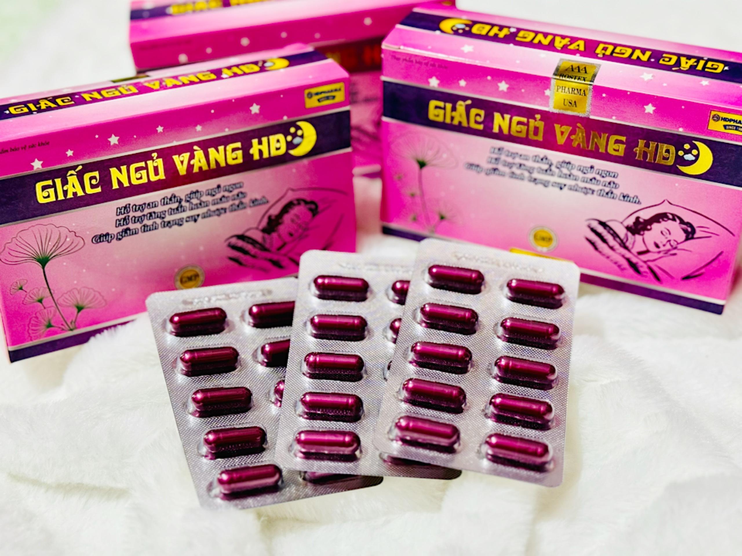 VIÊN UỐNG GIẤC NGỦ VÀNG HD, HỘP 30 VIÊN.GIÚP TĂNG TUẦN HOÀN MÁU NÃO, GIẢM TÌNH TRẠNG SUY NHƯỢC THẦN KINH