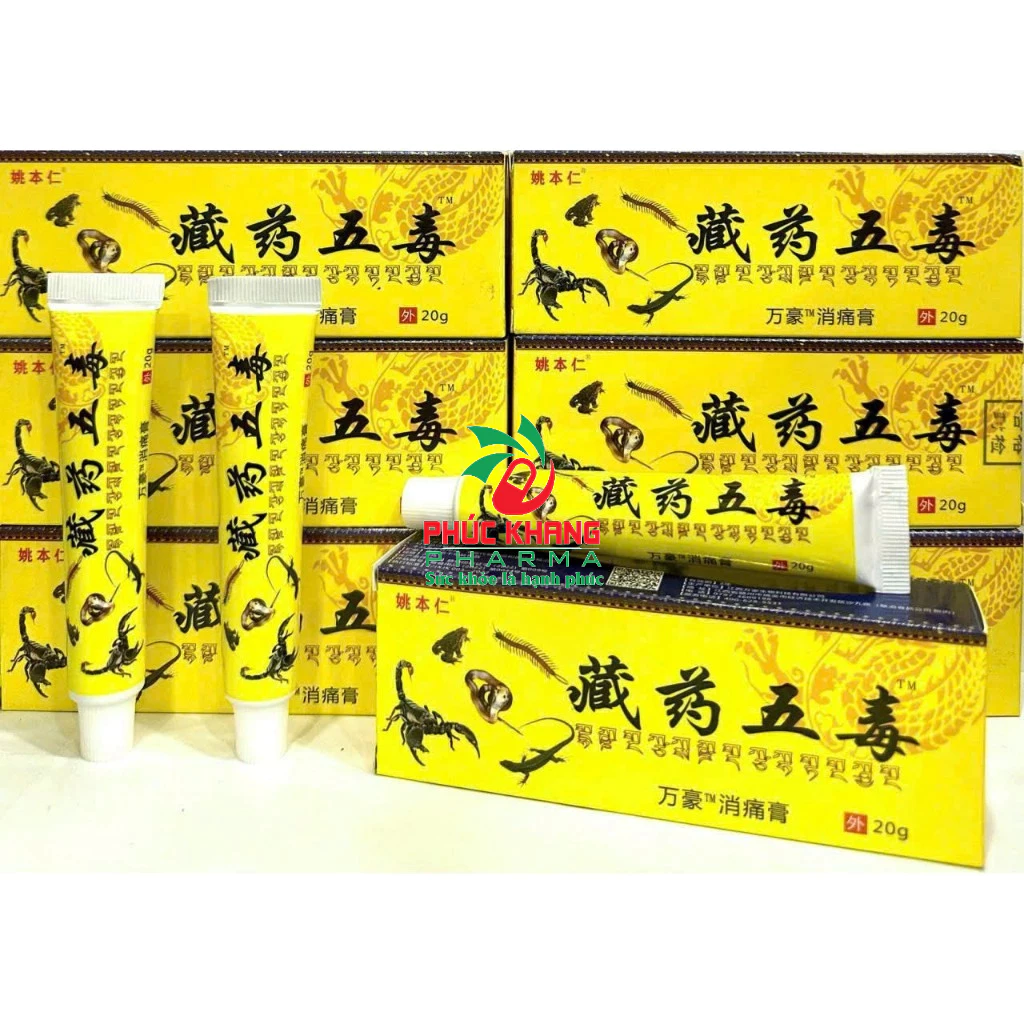 KEM XOA BÓP NGŨ ĐỘC TÂY TẠNG. TUÝP 20GR. GIÚP GIẢM ĐAU XƯƠNG KHỚP, VẾT THƯƠNG BẦM TÍM,...