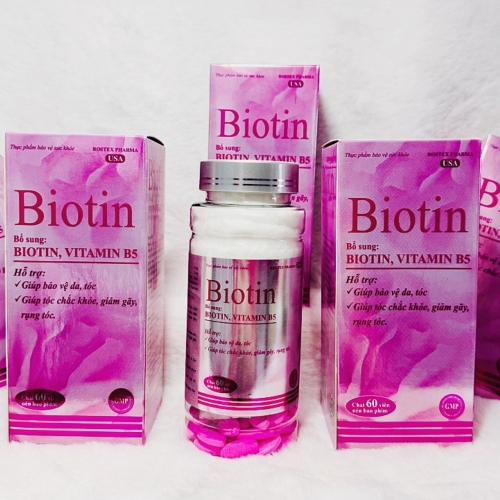 VIÊN UỐNG DƯỠNG TÓC BIOTIN. GIÚP BẢO VỆ DA TÓC, GIÚP TÓC CHẮC KHỎE, GIẢM GÃY RỤNG