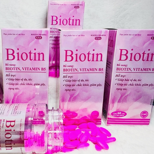 VIÊN UỐNG DƯỠNG TÓC BIOTIN. GIÚP BẢO VỆ DA TÓC, GIÚP TÓC CHẮC KHỎE, GIẢM GÃY RỤNG