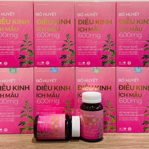 VIÊN UỐNG BỔ HUYẾT ĐIỀU KINH ÍCH MẪU 600mg. GIÚP GIẢM ĐAU BỤNG KHI HÀNG KINH, ĐIỀU HÒA KINH NGUYỆT,...