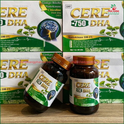 VIÊN UỐNG BỔ NÃO CERE 750 HỘP GỖ 1 LỌ. GIÚP TĂNG CƯỜNG TUẦN HOÀN MÁU NÃO