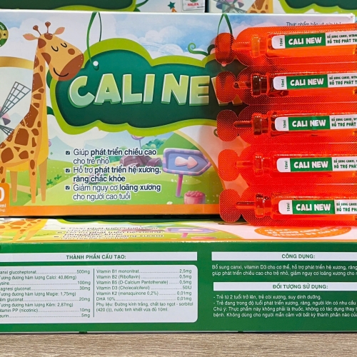SIRO ỐNG CALCI NEW. GIÚP PHÁT TRIỂN CHIỀU CAO, GIẢM LOÃNG XƯƠNG Ở NGƯỜI CAO TUỔI,...Hộp 20 ống x 10ml