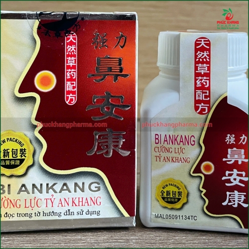 CƯỜNG LỰC TỶ AN KHANG – HỖ TRỢ ĐIỀU TRỊ VIÊM MŨI DỊ ỨNG, NGHẸT MŨI, CHẢY MŨI, ĐAU ĐẦU DO VIÊM XOANG. HỘP 30 VIÊN. HÀNG CHÍNH HÃNG LOẠI 1