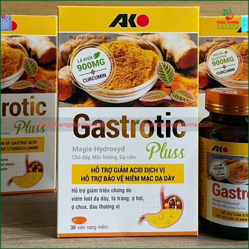 GASTROTIC PLUS HỖ TRỢ GIẢM ACID DỊCH VỊ, BẢO VỆ NIÊM MẠC DẠ DÀY - HỘP 30 VIÊN