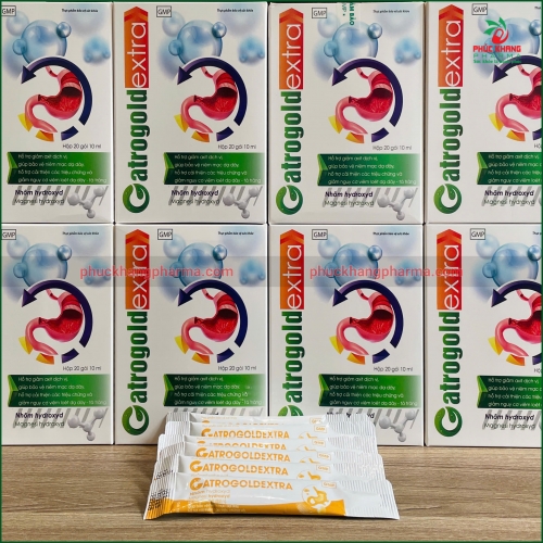 GATROGOLD EXTRA HỖ TRỢ GIẢM ACID DỊCH VỊ, BẢO VỆ NIÊM MẠC DẠ DÀY - HỘP 20 GÓI X 10ML