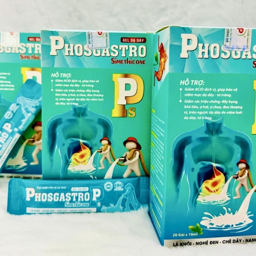 GEL DẠ DÀY PHOSGASTRO SIMETHICONE. HỘP 20 GÓI. GIÚP BẢO VỆ NIÊM MẠC DẠ DÀY, TÁ TÀNG, TRÀO NGƯỢC DẠ DÀY, VIÊM LOÁT DẠ DÀY