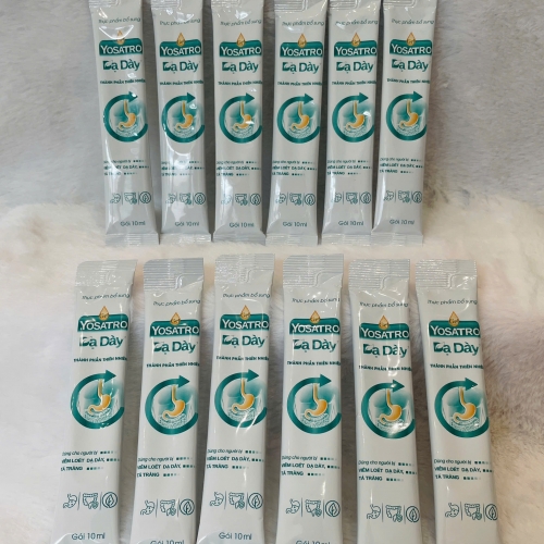 GEL DẠ DÀY YOSATRO, HỘP 20 GÓI. GIÚP BẢO VỆ NIÊM MẠC DẠ DÀY, GIẢM ĐAU BẢO TỬ, TÁ TRÀNG, Ợ HƠI, Ợ CHUA