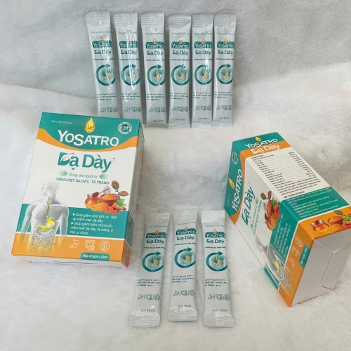 GEL DẠ DÀY YOSATRO, HỘP 20 GÓI. GIÚP BẢO VỆ NIÊM MẠC DẠ DÀY, GIẢM ĐAU BẢO TỬ, TÁ TRÀNG, Ợ HƠI, Ợ CHUA