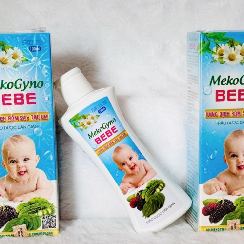 DUNG DỊCH RÔM SẢY TRẺ EM MEKO GYNO BEBE, CHAI 100ML.  GIÚP NGĂN NGỪA GHẺ NGỨA, VIÊM DA, KHÔ DA, HAM