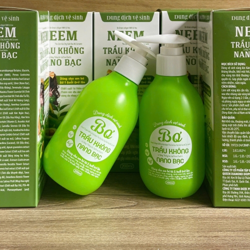 DUNG DỊCH VỆ SINH BƠ TRẦU KHÔNG NANO BẠC DÀNH CHO TRẺ EM TỪ 1 TUỔI TRỞ LÊN. CHAI 200ml