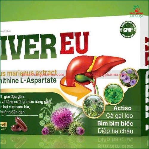 VIÊN LIVER EU - HỖ TRỢ THANH NHIỆT, GIẢI ĐỘC GAN, BẢO VỆ GAN, HẠN CHẾ TÁC HẠI CỦA RƯỢU BIA - HỘP 60 VIÊN