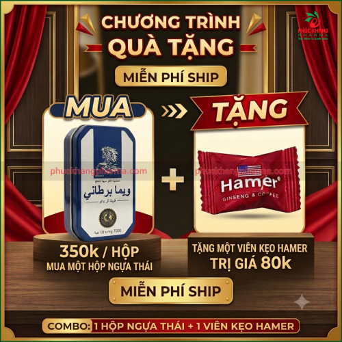 THUỐC SINH LÝ NGỰA THÁI TEM 2 ĐẦU. GIÚP TĂNG KÍCH THUỐC DƯƠNG VẬT, KÉO DÀI THỜI GIAN QUAN HỆ, TĂNG HAM MUỐN NAM GIỚI,... Hộp 1 vĩ x 10 Viên