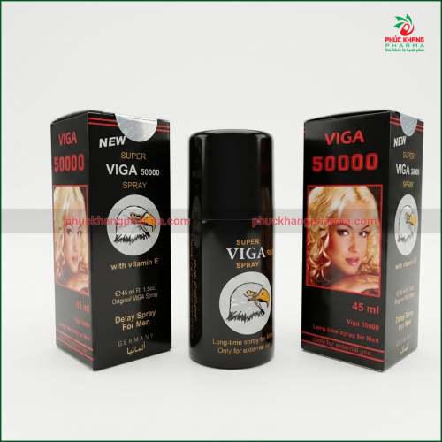 XỊT VIGA 50000 - GIÚP KÉO DÀI THỜI GIAN QUAN HỆ, CHỐNG XUẤT TINH SỚM, HỖ TRỢ ĐIỀU TRỊ RỐI LOẠN CƯƠNG DƯƠNG....HÀNG CHÍNH HÃNG ĐỨC - CHAI 45ML