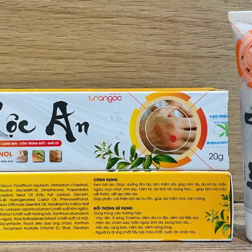 KEM BÔI NGOÀI DA MỘC AN TRANGOC TUÝP 20gr. HỖ TRỢ GIẢM HẮC LÀO, LANG BEN, GHẺ LỞ, RÔM SẢY,...