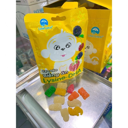 KẸO DẺO BIẾNG ĂN LYSINE - DHA. BỔ SUNG DƯỠNG CHẤT, GIÚP BÉ ĂN NGON VÀ HỖ TRỢ PHÁT TRIỂN TRÍ NÃO CỦA TRẺ