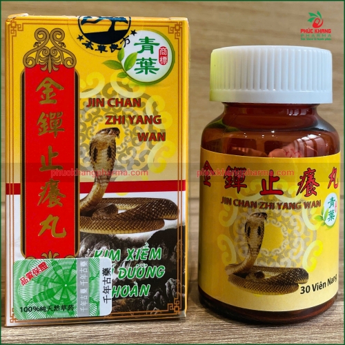 VIÊN KIM THIỀM CHỈ DƯƠNG HOÀN (JIN CHAN ZHI YANG WAN) - HỖ TRỢ GIẢI NHIỆT GIẢI ĐỘC, THANH HUYẾT TRỊ NGỨA, THANH LÝ ĐƯỜNG RUỘT, TRỊ NGỨ, PHONG THẤP, VIÊM DA. LỌ 30 VIÊN. HÀNG CHÍNH HÃNG LOẠI 1