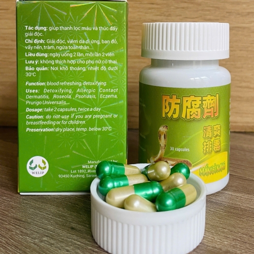 VIÊN UỐNG GIẢM NGỨA MẪN BÌ NANG. LỌ 30 VIÊN. GIÚP GIẢM VIÊM DA DỊ ỨNG, MẪN ĐỎ, PHONG THẤP,... HÀNG CHÍNH HÃNG LOẠI 1