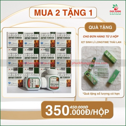 VIÊN UỐNG JAPAN TENGSU HỖ TRỢ TĂNG CƯỜNG SINH LÝ NAM GIỚI, CẢI THIỆN RỐI LOẠN CƯƠNG DƯƠNG – HỘP 16 VIÊN. HÀNG CHÍNH HÃNG LOẠI 1