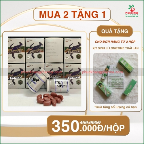 RED KANGAROO VIAGRA - VIÊN TĂNG CƯỜNG SINH LỰC NAM GIỚI, HỖ TRỢ ĐIỀU TRỊ RỐI LOẠN CHỨC NĂNG SINH LÝ - HỘP 10 VIÊN. HÀNG CHÍNH HÃNG LOẠI 1