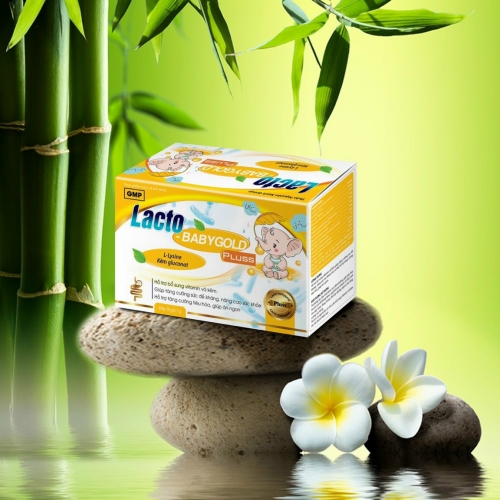MEN GÓI LACTO BABYGOLD PLUSS VOI CAM. HỘP 30 GÓI. GIÚP BỔ SUNG VITEMIN VÀ KẼM, TĂNG CƯỜNG HỆ TIÊU HÓA,...