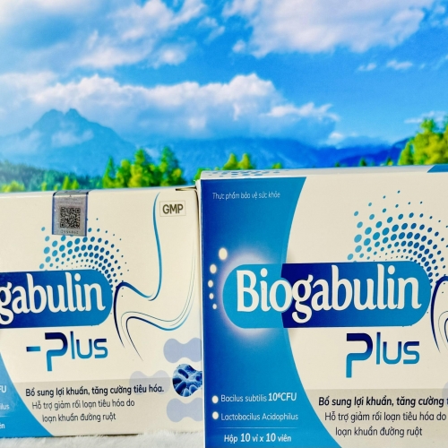 MEN TIÊU HÓA BIOGABULIN PLUS. HỘP 100 VIÊN. GIÚP BỔ SUNG LỢI KHUẨN, GIẢM RỐI LOẠN ĐƯỜNG RUỘT,..