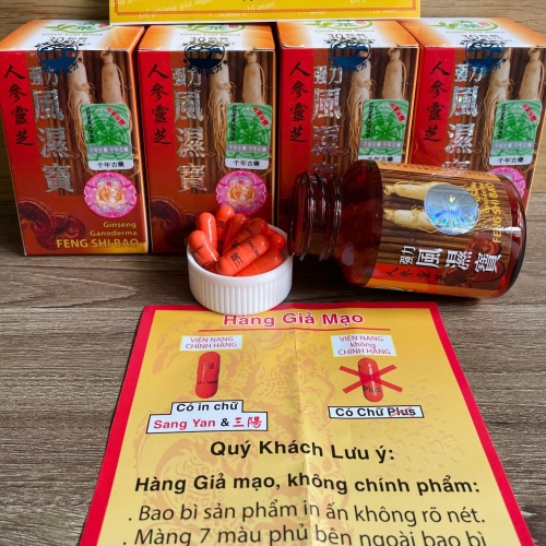 VIÊN UỐNG XƯƠNG KHỚP NHÂN SÂM LINH CHI CƯỜNG LỰC PHONG THẤP BẢO. GIÚP GIẢM ĐA KHỚP, THOÁT VỊ ĐĨA ĐỆM, GAI CỘT SỐNG,...HỘP 30 VIÊN. HÀNG CHÍNH HÃNG LOẠI 1, VIÊN CÓ CHỮ SANG YAN MỚI LÀ HÀNG THẬT.