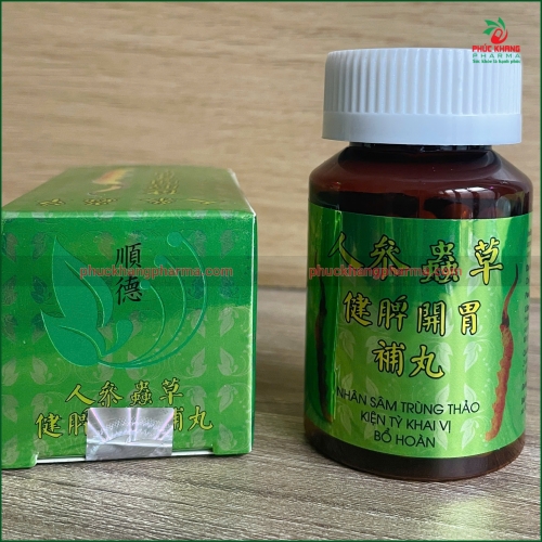 VIÊN UỐNG TĂNG CÂN NHÂN SÂM TRÙNG THẢO KIỆN TỲ KHAI VỊ BỔ HOÀN HỘP LỌ 30 VIÊN. GIÚP GIẢM MỆT MỎI, ĂN NGỦ NGON, TĂNG CƯỜNG HỆ TIÊU HÓA GIÚP TĂNG CÂN TỰ NHIÊN,... HÀNG CHÍNH HÃNG LOẠI 1 CÓ TEM XANH 