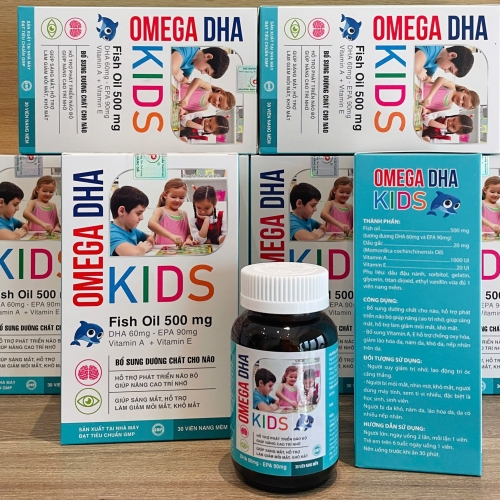 VIÊN UỐNG BỔ MẮT OMEGA DHA KIDS LỌ 30 viên. GIÚP TĂNG CƯỜNG THỊ LỰC, PHÁT TRIỂN NÃO BỘ, CHỐNG OXY HÓA