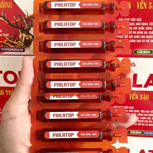 SIRO ỐNG PHILATOP SỮA NON YẾN SÀO ĐÔNG TRÙNG GOLD, HỘP 20 ỐNG. GIÚP NÂNG CAO SỨC ĐỀ KHÁNG, ĂN NGON, TIÊU HÓA KHỎE