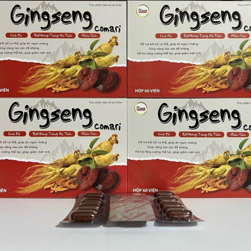 VIÊN SÂM GINGSENG COMARI, HỘP GỖ 60 VIÊN. GIÚP ĂN NGON MIỆNG, TĂNG CƯỜNG THỂ LỰC, GIÚP GIẢM MỆT MỎI