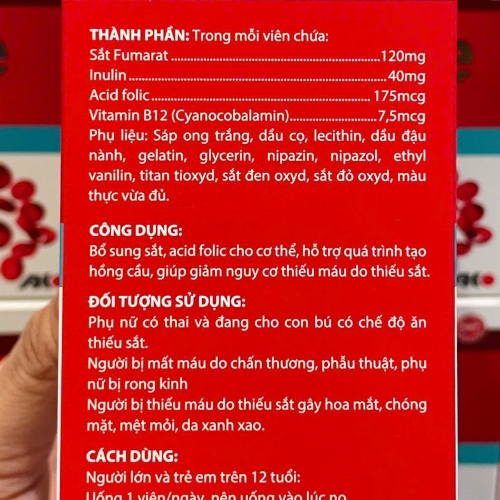 VIÊN SẮT FELIC FOTE HỘP 100v. GIÚP GIẢM TÌNH TRẠNG THIẾU MÁU DO THIẾU SẮT,...