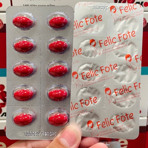VIÊN SẮT FELIC FOTE HỘP 100v. GIÚP GIẢM TÌNH TRẠNG THIẾU MÁU DO THIẾU SẮT,...