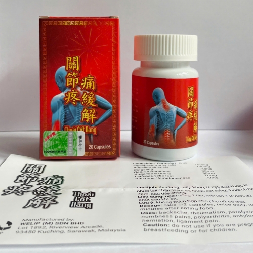 VIỂN UỐNG XƯƠNG KHỚP THOÁI CỐT NANG - CHAI CAO LỌ 20 VIÊN. GIÚP GIẢM ĐAU LƯNG, THẤP KHỚP, TÊ BÌ CHÂN TAY, THOÁT VỊ ĐĨA ĐỆM, GOUT,....HÀNG CHÍNH HÃNG LOẠI 1