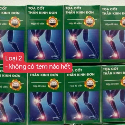 VIÊN XƯƠNG KHỚP TỌA CỐT THÀN KINH ĐƠN. HỖ TRỢ GIẢM GAI CỘT SỐNG, THẦN KINH TỌA, GOUT,... LỌ 40 VIÊN.. HÀNG CHÍNH HÃNG LOẠI 1