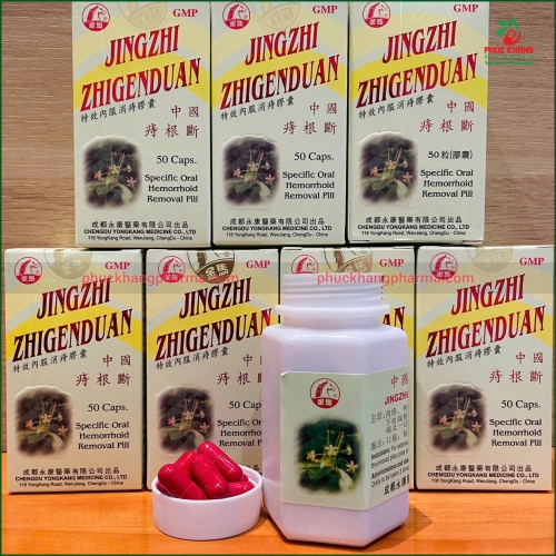 VIÊN UỐNG TRĨ CĂN ĐOẠN JINGZHI ZHIGENDUAN – HỖ TRỢ ĐIỀU TRỊ TRĨ NỘI, TRĨ NGOẠI, TRĨ RA MÁU, VIÊM SƯNG BÚI TRĨ, NỨT KẼ HẬU MÔN. HỘP 50 VIÊN. HÀNG CHÍNH HÃNG LOẠI 1.