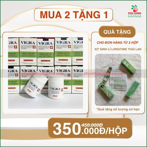 VIGRA - VIÊN TĂNG CƯỜNG SINH LỰC NAM GIỚI, HỖ TRỢ CẢI THIỆN CHỨC NĂNG SINH LÝ, TĂNG CƯỜNG SỨC KHỎE - HỘP 10 VIÊN. HÀNG CHÍNH HÃNG LOẠI 1
