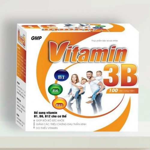 VIÊN UỐNG BỔ SUNG VITAMIN 3B, HỘP 100 VIÊN. GIÚP TĂNG CƯỜNG SỨC ĐỀ KHÁNG, GIẢM ĐAU DÂY THẦN KINH DO THIẾU VITAMIN B,..