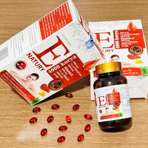 VIÊN UỐNG ĐẸP DA VITAMIN E NATURY - 4000 KORYA, LỌ 59 VIÊN. GIÚP HẠN CHẾ LÃO HÓA, GIẢM KHÔ DA, CHỐNG OXY HÓA, GIÚP LÀM ĐẸP DA,...