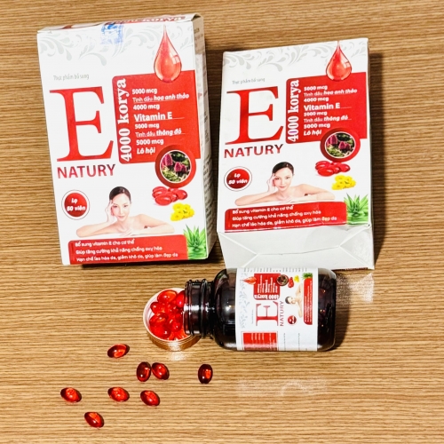 VIÊN UỐNG ĐẸP DA VITAMIN E NATURY - 4000 KORYA, LỌ 59 VIÊN. GIÚP HẠN CHẾ LÃO HÓA, GIẢM KHÔ DA, CHỐNG OXY HÓA, GIÚP LÀM ĐẸP DA,...