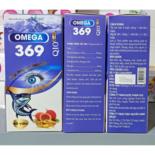 VIÊN UỐNG BỔ MẮT DẦU CÁ OMEGA 369 Q10 GOLD - TÍM. GIẢM KHÔ MẮT, MỎI MẮT, SUY GIẢM THỊ LỰC,...