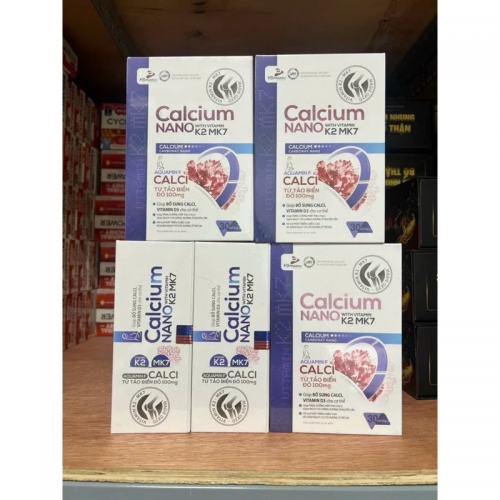 VIÊN UỐNG CALCIUM NANO K2 MK7 TỪ TẢO BIỀN ĐỎ, HỘP GỖ 30 VIÊN. GIÚP HỖ TRỢ XƯƠNG VÀ RĂNG CHẮC KHỎE, DÙNG ĐƯỢC CHO NGƯỜI LỚN VÀ TRẺ EM